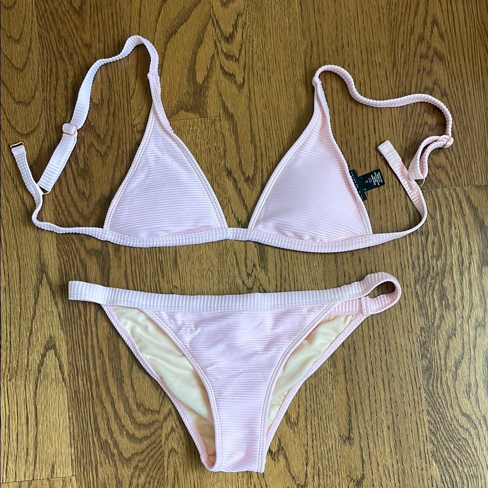 Pink Triangle Bikini Set - TOP
